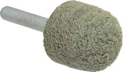 Standard Abrasives - 1" Head Diam x 1" Thickness, A21, Ball Nose End, Aluminum Oxide Mounted Point - Black, 34,500 RPM - Eagle Tool & Supply