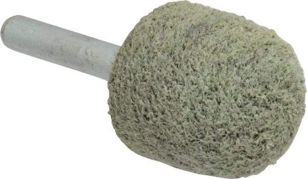 Standard Abrasives - 1" Head Diam x 1" Thickness, A21, Ball Nose End, Aluminum Oxide Mounted Point - Red, 34,500 RPM - Eagle Tool & Supply