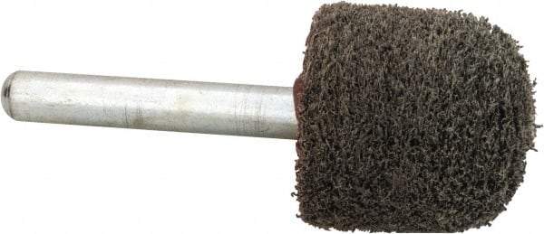 Grier Abrasives - 1" Head Diam x 1" Thickness, A21, Ball Nose End, Silicon Carbide Mounted Point - Green-Gray, Fine Grade, 34,500 RPM - Eagle Tool & Supply