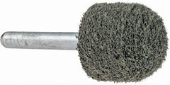 Grier Abrasives - 1" Head Diam x 1" Thickness, A21, Ball Nose End, Silicon Carbide Mounted Point - Green-Gray, Fine Grade, 34,500 RPM - Eagle Tool & Supply