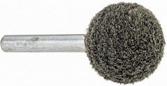 Grier Abrasives - 1" Head Diam x 1" Thickness, A25, Ball End, Silicon Carbide Mounted Point - Green-Gray, Fine Grade, 35,620 RPM - Eagle Tool & Supply