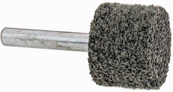 Grier Abrasives - 1" Head Diam x 3/4" Thickness, W219, Cylinder End, Silicon Carbide Mounted Point - Green-Gray, Fine Grade, 35,100 RPM - Eagle Tool & Supply