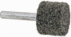 Grier Abrasives - 1" Head Diam x 3/4" Thickness, W219, Cylinder End, Silicon Carbide Mounted Point - Green-Gray, Fine Grade, 35,100 RPM - Eagle Tool & Supply