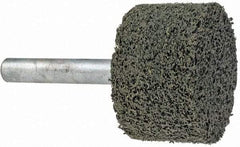 Grier Abrasives - 1-1/4" Head Diam x 3/4" Thickness, W228, Cylinder End, Silicon Carbide Mounted Point - Green-Gray, Fine Grade, 30,520 RPM - Eagle Tool & Supply