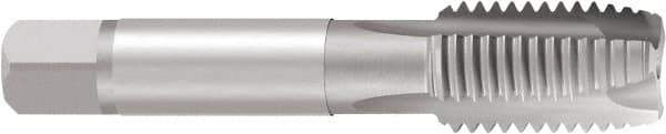 Emuge - M10x1.00 Metric Fine 6H 4 Flute Nitride Finish Cobalt Straight Flute Machine Tap - Plug, Right Hand Thread, 2-15/16" OAL, 0.709" Thread Length, Oversize - Exact Industrial Supply