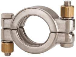 VNE - 1-1/2", Clamp Style, Sanitary Stainless Steel Pipe High Pressure Clamp - Grade 304 - Eagle Tool & Supply