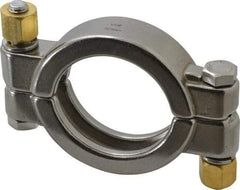 VNE - 2", Clamp Style, Sanitary Stainless Steel Pipe High Pressure Clamp - Grade 304 - Eagle Tool & Supply