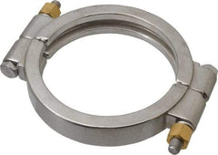 VNE - 4", Clamp Style, Sanitary Stainless Steel Pipe High Pressure Clamp - Grade 304 - Eagle Tool & Supply