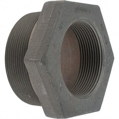 Made in USA - Size 4 x 3", Class 3,000, Forged Carbon Steel Black Pipe Hex Bushing - 3,000 psi, Threaded End Connection - Eagle Tool & Supply