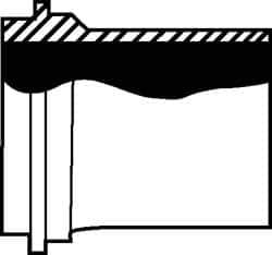 VNE - 4", John Perry Style, Sanitary Stainless Steel Pipe Long Welding Ferrule - Plain x Plain Connection, Grade 316L - Eagle Tool & Supply