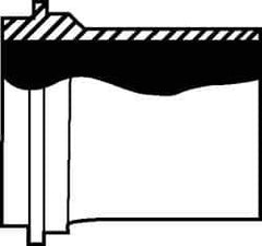 VNE - 4", John Perry Style, Sanitary Stainless Steel Pipe Long Welding Ferrule - Plain x Plain Connection, Grade 316L - Eagle Tool & Supply