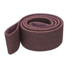 3M - 3" Wide x 132" OAL, Aluminum Oxide Abrasive Belt - Aluminum Oxide, Medium, Nonwoven, Series SC-BL - Eagle Tool & Supply