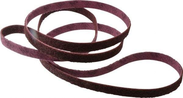 3M - 1" Wide x 132" OAL, Aluminum Oxide Abrasive Belt - Aluminum Oxide, Medium, Nonwoven, Series SC-BL - Eagle Tool & Supply