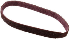 3M - 3/4" Wide x 20-1/2" OAL, Aluminum Oxide Abrasive Belt - Aluminum Oxide, Medium, Nonwoven, Series SC-BS - Eagle Tool & Supply