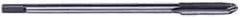 Hertel - M8x1.25 Metric Coarse 2 Flute D5 High Speed Steel Spiral Point Extension Tap - Plug Chamfer, 6" OAL, 6H Class of Fit - Eagle Tool & Supply