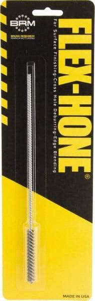 Brush Research Mfg. - 0.236" to 1/4" Bore Diam, 0.8333333 Grit, Aluminum Oxide Flexible Hone - Extra Fine, 8" OAL - Eagle Tool & Supply