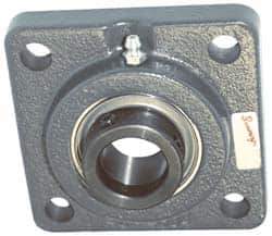 Browning - 1-1/2" ID, 5-1/8" OAL x 5-1/8" OAH 4-Bolt Flange - 4,467 Lb Static Cap, 7,340 Lb Dyn Cap, 4" Btw Mnt Hole Ctrs, Cast Iron - Eagle Tool & Supply