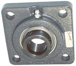 Browning - 1-3/4" ID, 5-3/8" OAL x 5-3/8" OAH 4-Bolt Flange - 5,139 Lb Static Cap, 7,901 Lb Dyn Cap, 4-1/8" Btw Mnt Hole Ctrs, Cast Iron - Eagle Tool & Supply