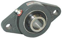 Browning - 1-3/16" ID, 6-1/8" OAL x 3-5/8" OAH 2-Bolt Flange - 3,493 Lb Static Cap, 5,782 Lb Dyn Cap, 5-1/8" Btw Mnt Hole Ctrs, Cast Iron - Eagle Tool & Supply