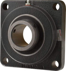 Browning - 2" ID, 6-3/8" OAL x 6-3/8" OAH 4-Bolt Flange - 6,601 Lb Static Cap, 9,752 Lb Dyn Cap, 5-1/8" Btw Mnt Hole Ctrs, Cast Iron - Eagle Tool & Supply