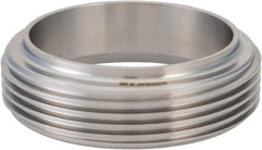 VNE - 2-1/2", Bevel Seat Style, Sanitary Stainless Steel Pipe Short Welding Ferrule - Short Threaded Connection, Grade 304 - Eagle Tool & Supply