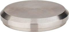 VNE - 4", Bevel Seat Style, Sanitary Stainless Steel Pipe End Cap - Plain End Cap Connection, Grade 316/316L - Eagle Tool & Supply