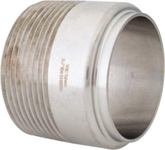 VNE - 2-1/2", Weld Style, Sanitary Stainless Steel Pipe Adapter - MNPT x Butt Weld Connection, Grade 304 - Eagle Tool & Supply