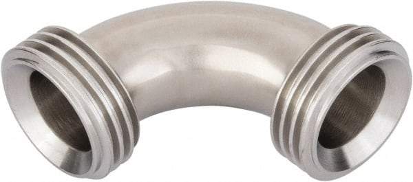 VNE - 1", Bevel Seat Style, Sanitary Stainless Steel Pipe 90° Elbow - Threaded Ends Connection, Grade 304 - Eagle Tool & Supply