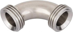 VNE - 1", Bevel Seat Style, Sanitary Stainless Steel Pipe 90° Elbow - Threaded Ends Connection, Grade 304 - Eagle Tool & Supply
