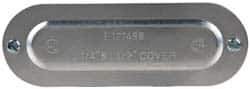 Cooper Crouse-Hinds - 1-1/4" & 1-1/2" Trade, Aluminum Conduit Body Cover Plate - Use with Series 5 Conduit Outlet Bodies - Eagle Tool & Supply