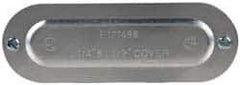 Cooper Crouse-Hinds - 1-1/4" & 1-1/2" Trade, Aluminum Conduit Body Cover Plate - Use with Series 5 Conduit Outlet Bodies - Eagle Tool & Supply