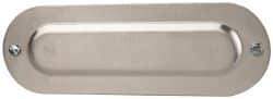 Cooper Crouse-Hinds - 2" Trade, Aluminum Conduit Body Cover Plate - Use with Series 5 Conduit Outlet Bodies - Eagle Tool & Supply