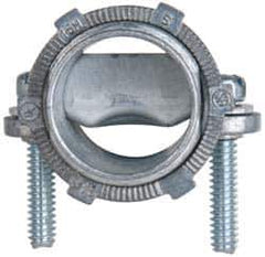 Cooper Crouse-Hinds - 3/4" Trade, Die Cast Zinc Squeeze Clamp Straight FMC Conduit Connector - Noninsulated - Eagle Tool & Supply