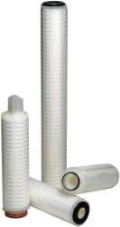 Parker - 2-1/2" OD, 1µ, Polypropylene Absolute Rated-Pleated-Melt Blown Cartridge Filter - 10" Long - Eagle Tool & Supply