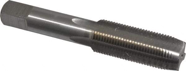Interstate - 3/4-16 UNF 4 Flute Bright Finish High Speed Steel Straight Flute Standard Hand Tap - Plug, Right Hand Thread, 4-1/4" OAL, H11 Limit, 0.005" Oversize - Exact Industrial Supply