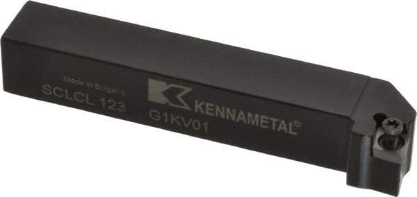 Kennametal - SCLC, Left Hand Cut, 5° Lead Angle, 3/4" Shank Height x 3/4" Shank Width, Neutral Rake Indexable Turning Toolholder - 4-1/2" OAL, CC..32.5. Insert Compatibility, Series Screw-On - Eagle Tool & Supply