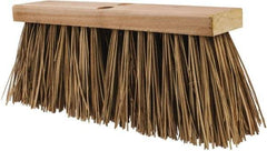 Rubbermaid - 16" Rough Surface Palmyra Push Broom - 6" Bristle Length, Wood Block, Tapered Handle Connection, Handle Sold Separately - Eagle Tool & Supply