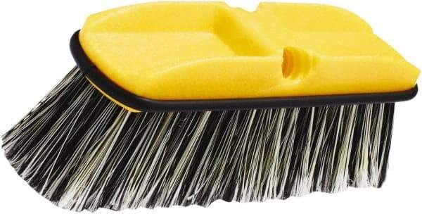 Rubbermaid - 2-1/2" Bristle Length, Synthetic Wash Brush - 10" OAL, Gray, Plastic Block - Eagle Tool & Supply