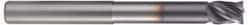 Accupro - 1/2", 4 Flute, Single End, Solid Carbide, 0.03" Corner Radius End Mill - 4" OAL, Right Hand Flute, 5/8" LOC, Right Hand Cut, 2-3/8" Extended Reach - Eagle Tool & Supply