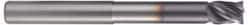 Accupro - 3/8", 4 Flute, Single End, Solid Carbide, 0.02" Corner Radius End Mill - 4" OAL, Right Hand Flute, 1/2" LOC, Right Hand Cut, 2-1/8" Extended Reach - Eagle Tool & Supply