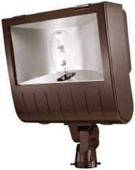 Cooper Lighting - 1 Head, 120/208/240/277 Volt, 400 Watt, Pulse Start Metal Halide Floodlight Fixture - Slipfitter Mounted, 20-1/2" Long x 9-1/2" Wide x 27-1/2" High, Aluminum Housing - Eagle Tool & Supply