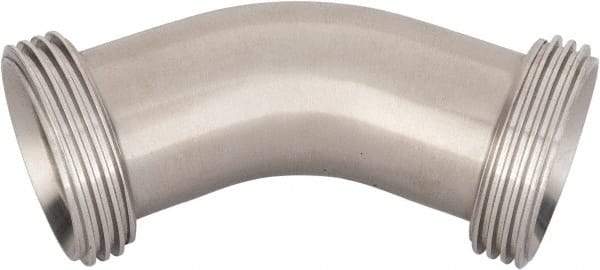 VNE - 1-1/2", Bevel Seat Style, Sanitary Stainless Steel Pipe 45° Elbow - Threaded Ends Connection, Grade 316/316L - Eagle Tool & Supply