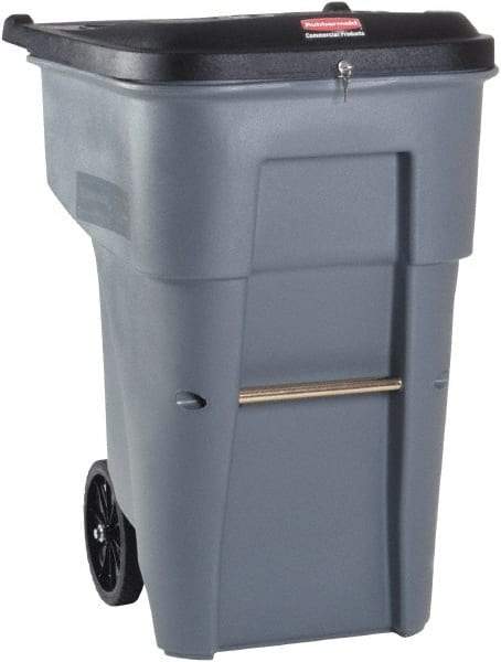 Rubbermaid - 65 Gal Gray Rectangle Confidential Document Container - 41.8" High x 32.3" Long x 25.3" Wide - Eagle Tool & Supply