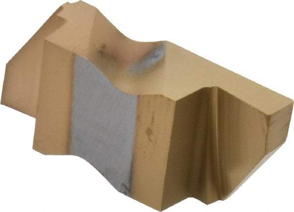 Tool-Flo - 3094FLG Grade GP3, 2.39mm Cutting Width Carbide Grooving Insert - 4.57mm Max Depth of Cut, Right Hand, 0.005 to 0.01" Corner Radius, TiN Finish - Eagle Tool & Supply