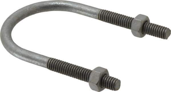 Cooper Crouse-Hinds - Malleable Iron Rigid U-Bolts - 1-1/2" Rigid, Electrogalvanized Finish - Eagle Tool & Supply