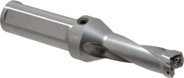 Kennametal - 63.5mm Max Drill Depth, 2.5xD, 1-1/8" Diam, Indexable Insert Drill - 2 Inserts, 1-1/4" Shank Diam, Straight Shank - Eagle Tool & Supply