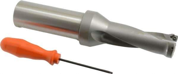 Kennametal - 79.5mm Max Drill Depth, 2.5xD, 31.8mm Diam, Indexable Insert Drill - 2 Inserts, 1-1/2" Shank Diam, Straight Shank - Eagle Tool & Supply