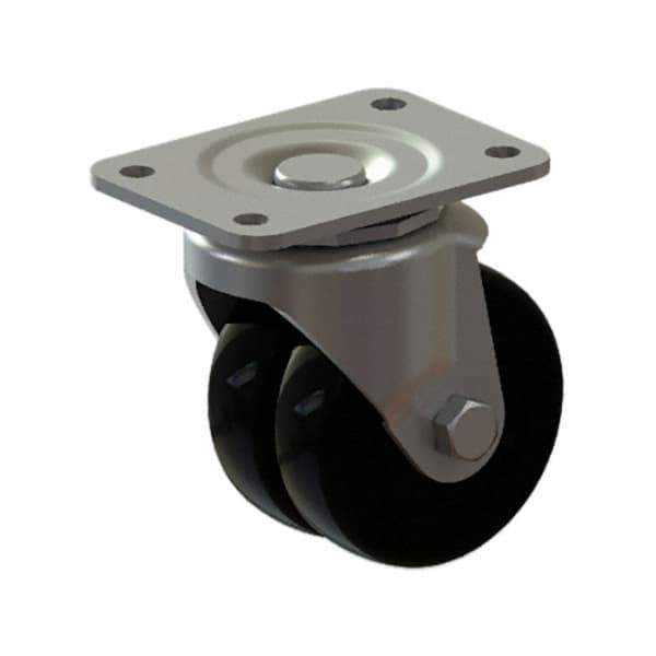 E.R. Wagner - 3" Diam x 3-7/8" OAH Standard Caster - 3-7/8 Inch Overall Height, For Medium Duty - Eagle Tool & Supply