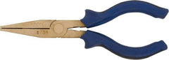 Ampco - 6-1/4" OAL, 0.55" Jaw Length, Nonsparking Pliers - Flat Nose Jaw - Eagle Tool & Supply