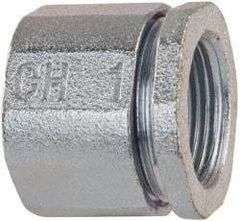 Cooper Crouse-Hinds - 1" Trade, Malleable Iron Threaded Rigid/Intermediate (IMC) Conduit Coupling - Noninsulated - Eagle Tool & Supply